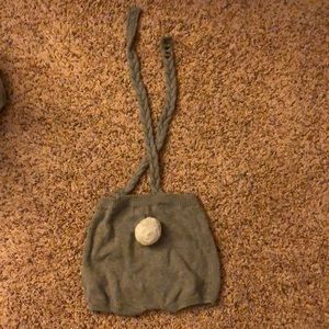 Bunny tail shorts with straps